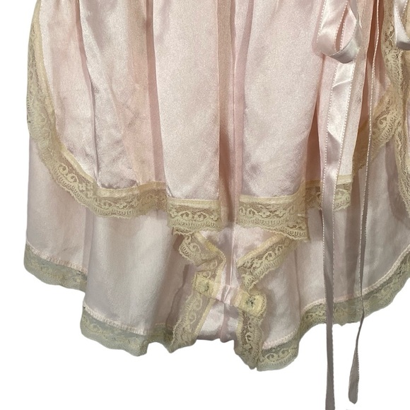 VICTORIA'S SECRET Vintage Gold Label Satin Lace Romper Teddy - Picture 8 of 14